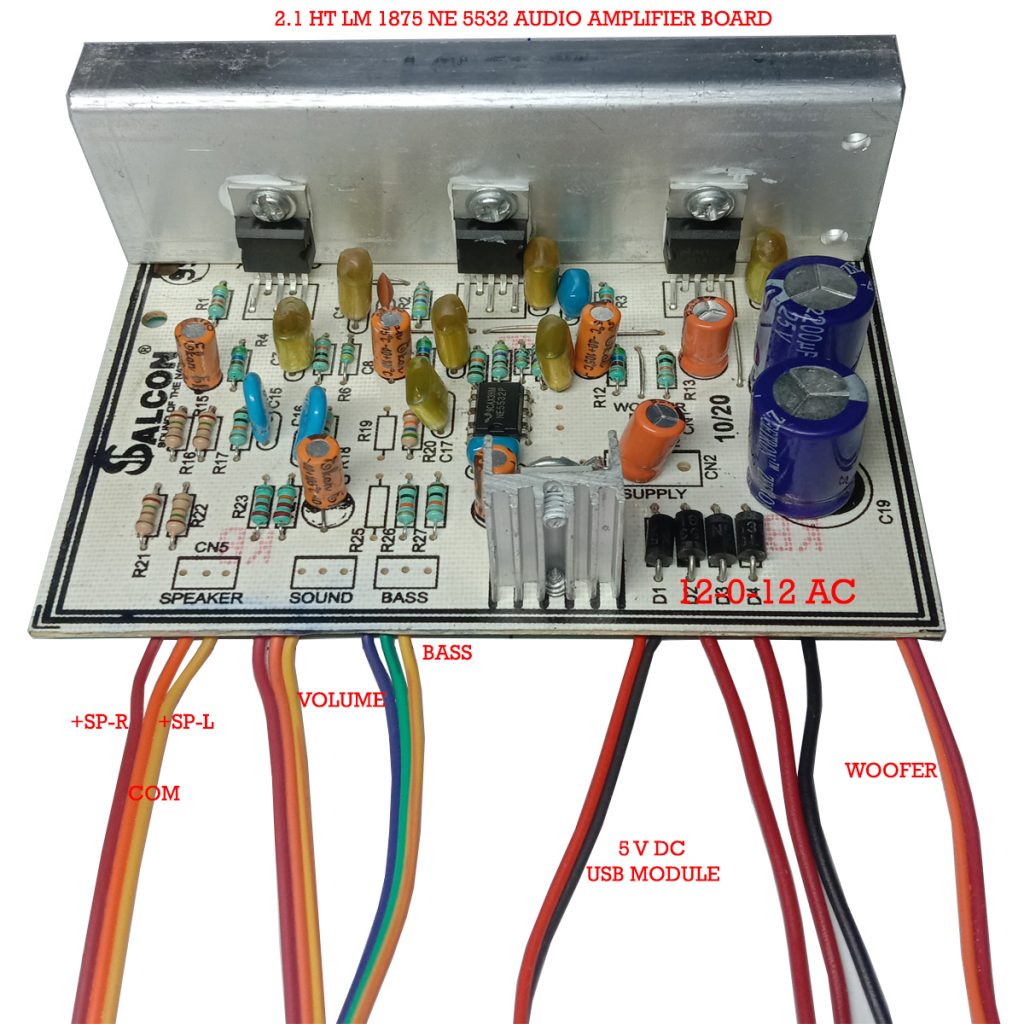 2.1 HT LM 1875 NE5532 AUDIO AMPLIFIER 5