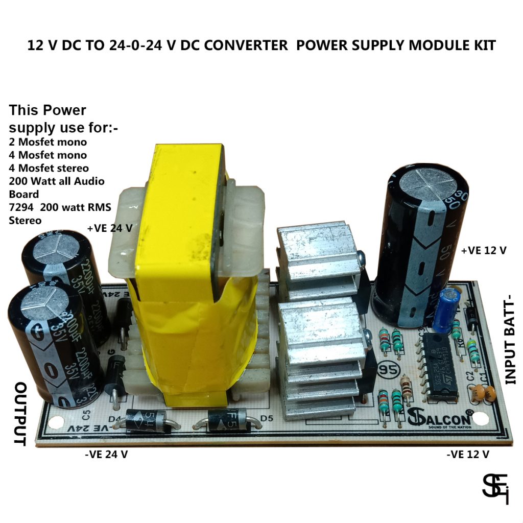 12 V DC TO 24-0-24 V DC CONVERTER POWER SUPPLY MODULE KIT 3