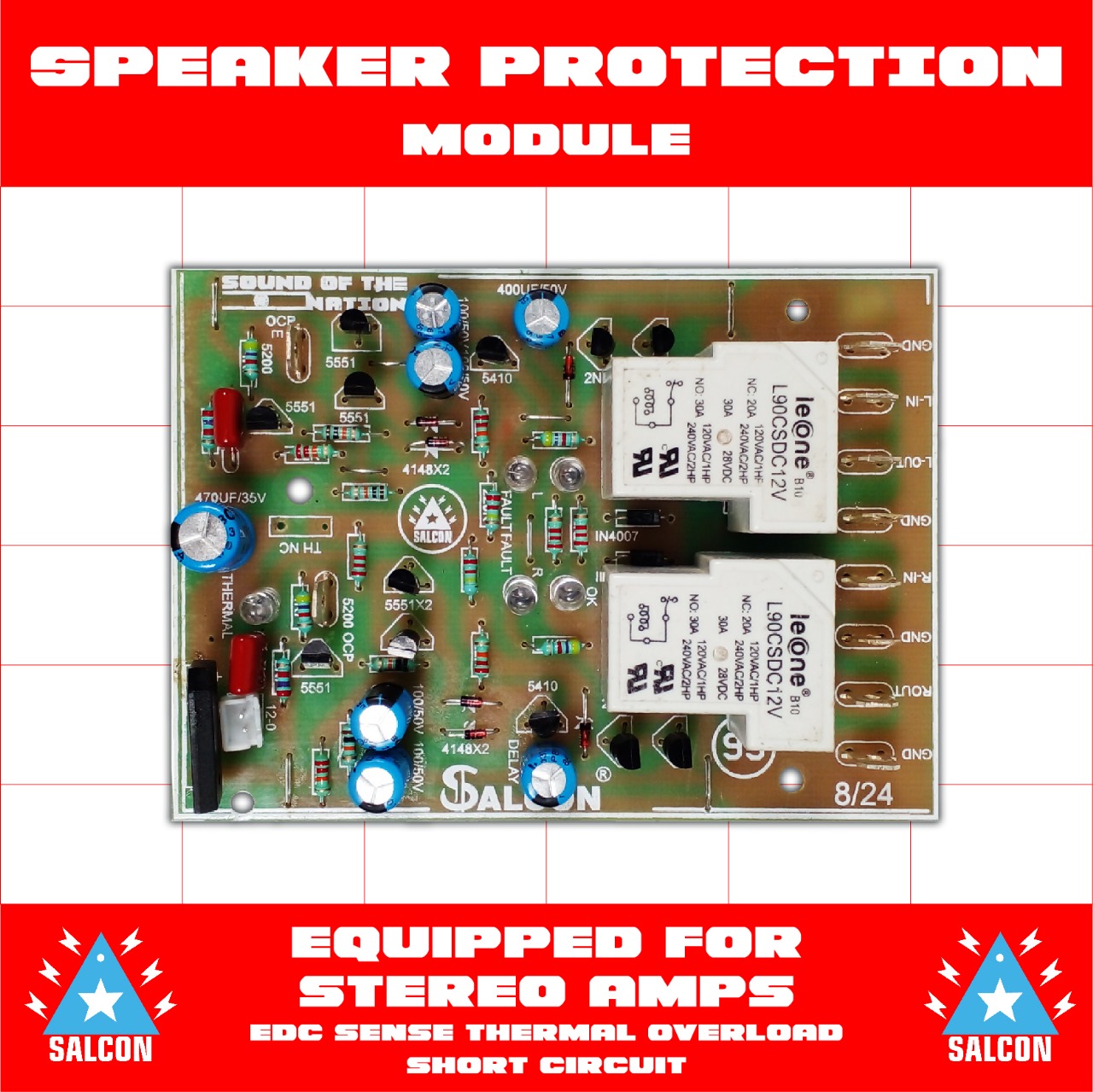 Stereo Speaker Protection Board (1507)
